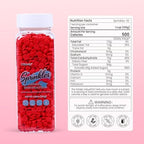 Edible Red Sprinkle for Cake Decorating, Red Confetti Sprinkles, Round Sprinkles, Perfect for Baking, Cake, Cupcakes, Macarons, waffles, Ice Cream, and Cookies(120g/4.23oz)