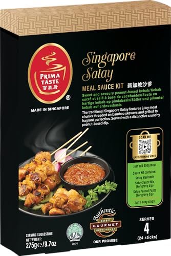Singapore Satay ready to cook sauce kit for Singapore Kebab by Prima Taste - 275 g / 9.7 oz