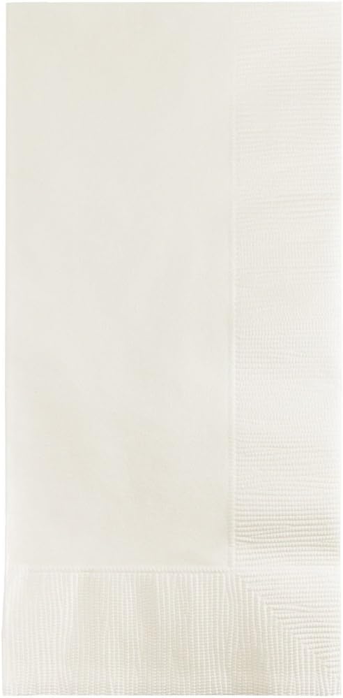 Creative Converting Touch of Color 2-Ply 50 Count Paper Dinner Napkins, White