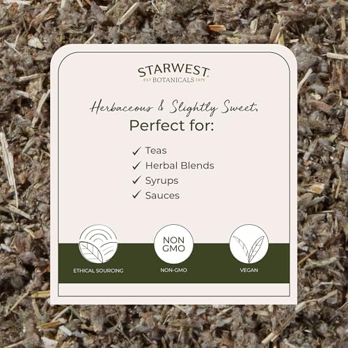 Starwest Botanicals Organic Horehound Herb - Dried White Horehound for Tea, Syrup, & Natural Herbal Blends, Cut & Sifted, Certified Kosher, Non-GMO - 4 oz Pouch