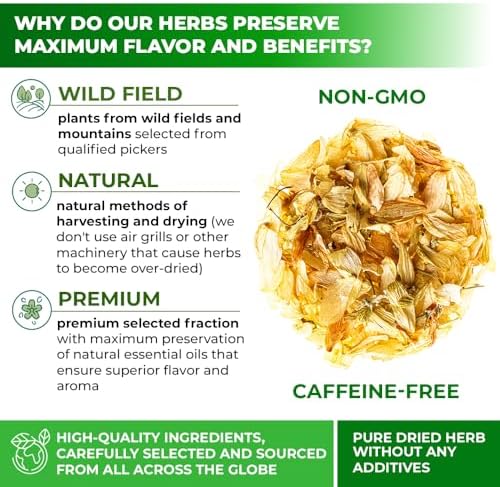 4 oz. Hops Herb Dried Tea Hops Flowers Herbal (Humulus Lupulus L.) - 113 Gramm Herb Tea Lupulo Entero