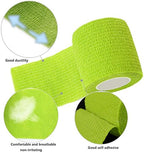 Self Adherent Wrap Tape Medical Cohesive Bandages Flexible Stretch Athletic Strong Elastic First Aid Tape for Sports Sprain Swelling and Soreness on Wrist and Ankle 6 Pack 2Inch X 5Yards(Green)