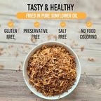 Crispy Fried Onions | 100% Natural (Non-GMO) | Gluten Free | KETO Friendly | No Sodium | Low Carb | Resealable Bag | 16 oz | By Nawabi Life