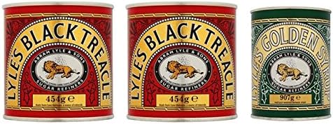 Tate & Lyle's Variety Pack (1) Golden Syrup 454g (2) Black Treacle 454 g (Pack of 3)