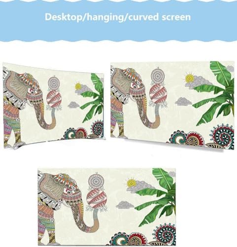 New TV Cover Dust Cover Cloth Monitor Cover Household Hanging Desktop Curved TV Universal(Size:32IN(80X50CM),Color:C)