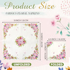 Crtiin 20 Pack Decoupage Napkins Floral Napkins Flower Cocktail Paper Decorative Toilet for Valentine's Day Birthday Party Beautiful Gorgeous, 20 Styles Each 6.5 Inches(Style 3)