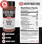 Heath Riles BBQ Rub - Beef Seasoning, Champion Pitmaster Recipe, Legendary Rubs For Smoking & Grilling, 80+ BBQ Championships, 11 oz.