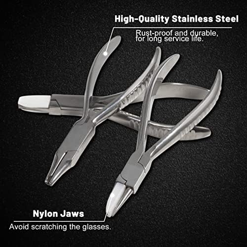 SPEEDWOX Eyeglasses Pliers Set - 6 Pieces Including Nose Pad, Arm, Frame Adjusting Pliers
