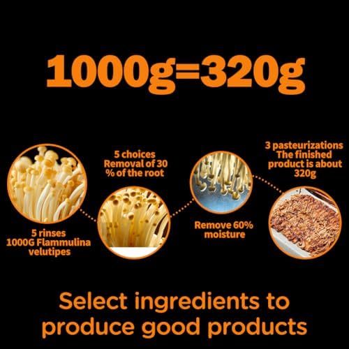 DAMAICHUHAI Spicy Enoki Mushroom Snack, 30g Per Pack, 6 Packs - Chinese Mushroom Crisps, Enoki Mushroom Snack, Hot & Savory, Ready to Eat, Vegan, Gluten-Free
