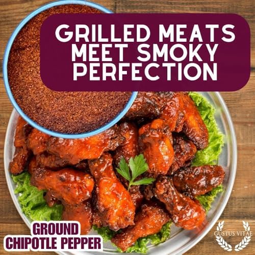 Ground Chipotle Powder | All Natural | Non GMO | 1.7 oz | Hand Crafted | Gourmet Spice | Small Batch | Ultra Premium | GLP-1 Friendly | Artisanal Rub | Single Ingredient Seasoning | Magnetic Tin | Gustus Vitae