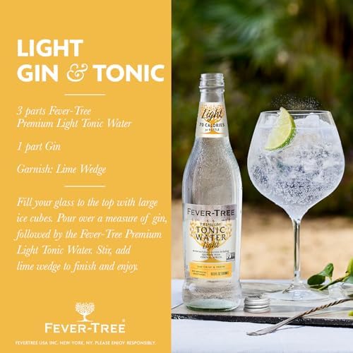Fever-Tree Refreshingly Tonic Water, Light, 135.2 Fl Oz (Pack of 8)