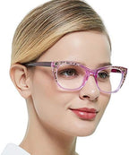 OCCI CHIARI Cat Eye Reading Glasses Women 2.25 Stylish Readers 1.0 1.25 1.5 1.75 2.0 2.25 2.5 2.75 3.0 3.5 4.0 5.0 6.0(Purple, 2.25)