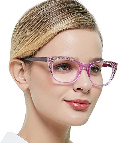 OCCI CHIARI Cat Eye Reading Glasses Women 2.25 Stylish Readers 1.0 1.25 1.5 1.75 2.0 2.25 2.5 2.75 3.0 3.5 4.0 5.0 6.0(Purple, 2.25)