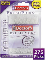 The Doctor's BrushPicks, Interdental Brushes & Dental Picks, Gently Remove Food Debris from Braces & Dental Work, 275 Count