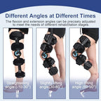 Hinged ROM Knee Brace with Adjustable Locking Dial 0°-120° | Post Surgery Knee Immobilizer & Stabilizer for ACL, Meniscus Tear Recovery | Medical Grade Orthopedic Support with Quick Release Buckle | Fits Men & Women, Left or Right Leg