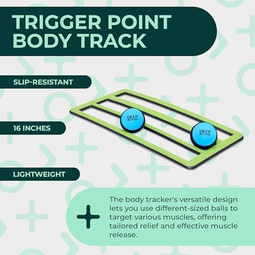 Deep Recovery Body Track Deep Tissue Back & Psoas Muscle Release Tool – Full Body Massage Track with Grooved Channels for Massage Ball Control and Use (Balls Not Included)