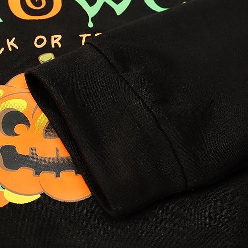 Women's Funny Halloween Pumpkin Face Sweatshirt Slouchy Witch Shirt Long Sleeve Pullover Tops for Thanksgiving Gift