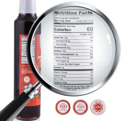 HASANZADE Pomegranate Molasses Organic Salad Dressing No Added Sugar, Sweet and Sour Sauce Pomegranate Essence for Salad, Fish, Cocktails (12.35 oz) Glass Bottle