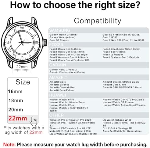 DaQin 3 Pack Nylon Watch Bands Compatible with 16mm 18mm 20mm 22mm Quick Release Watch Band, Adjustable Soft Stretchy Solo Loop Strap Elastic Braided Relacement Wristband for Men Women