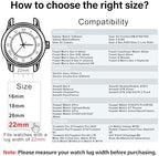 DaQin 3 Pack Nylon Watch Bands Compatible with 16mm 18mm 20mm 22mm Quick Release Watch Band, Adjustable Soft Stretchy Solo Loop Strap Elastic Braided Relacement Wristband for Men Women