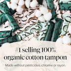 Cora Organic Cotton Tampons (36 Super Plus Tampons)