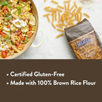 DeLallo Gluten Free Fusilli Pasta, Non-GMO, Made with Brown Rice Flour, Whole Grain, All Natural, Kosher, Made in Italy, 12 oz Bag, (12 Pack)