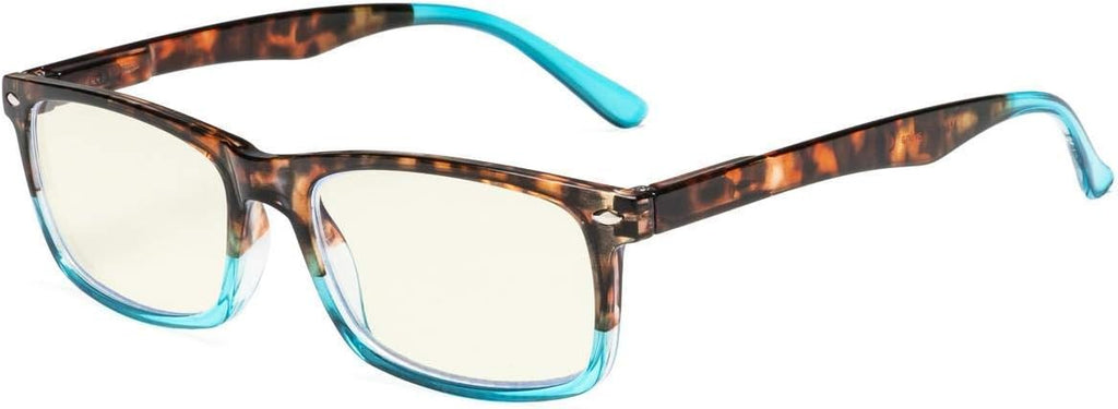 Eyekepper Computer Reading Glasses for Men Blue Light Blocking Readers Women, Tortoise-Blue