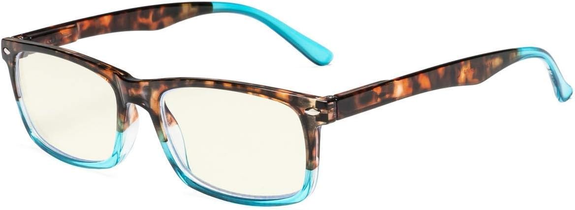 Eyekepper Computer Reading Glasses for Men Blue Light Blocking Readers Women, Tortoise-Blue