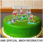 Soccer Cake Decoration Set: Football Theme Miniature Figures with Goal & Players for Birthday Cake Topper, Cupcake Decorations And Landscape Diorama