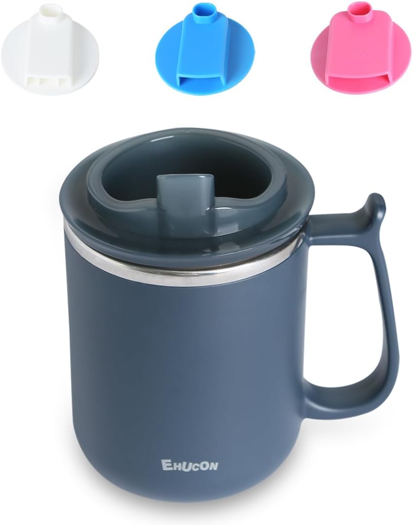 Dysphagia Regulating Drinking Cups for Swallowing Difficulty - with 5cc, 10cc, & 15cc Sip Options - Liquids Only - Pack of 1 (Blue)