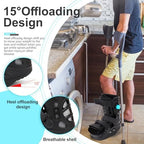Offloading Walking Boot Inflatable Walker Fracture Boot for Heel Pain or Ankle Sprained Medical Short Air Cam Walker Brace for Fracture, Achilles Tendon Injury, Ulcerations (Medium)