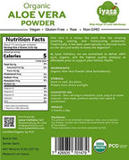 Iyasa Holistics Organic Aloe Vera Powder 8 oz – Aloe Barbadensis Whole Leaf – USDA Certified Finely Ground, Easy Mix Formula – DIY Natural Skincare – Ideal for Aloe Vera for Face & Hair Care