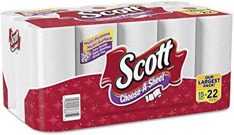Scott 36371 Choose-A-Sheet Mega Roll Paper Towels, 1-Ply, White, 102 per Roll (Case of 30 Rolls)