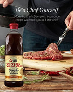 SEMPIO Soy Sauce Jin Gold F3 – Blended for Flavor, Ideal for Stir-fries, Authentic Korean Asian Cuisine, Made in Korea (29.08 fl oz / 860mL, Kosher, Vegan, Non-GMO)