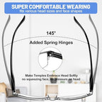4 Packs Reading Glasses for Women Men Spring Hinge Half-rimmed Readers 1.0 1.5 2.0 2.5 3.0 3.5 4.0