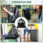 95 Gallon Heavy Duty Trash Bags | 25 Bags w/Ties | Super Large Garbage bags | 1.5 MIL Thickness for Yard, Home and Office Cleanup Disposal - TrashMaster (25)