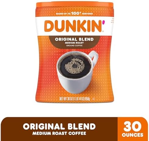 Dunkin' Original Blend Medium Roast Ground Coffee, 30 Ounce