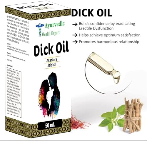 Dick Oil 50ml | 100% Pure & Natural Ayurvedic Massage Oil for Men | Enhances Strength, Stamina & Vitality | Herbal Formula for External Use (50 Ml Pack of 1) 1.6oz