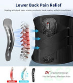 Dual X-Lower Back Brace for Men & Women for Lower Back Pain Relief, 8X Powerful Bionic Support System & Removable 3D Lumbar Pad, Adjustable & Breathable Lumbar Support Belt for Herniated Disc, Sciatica, Heavy Lifting, Work