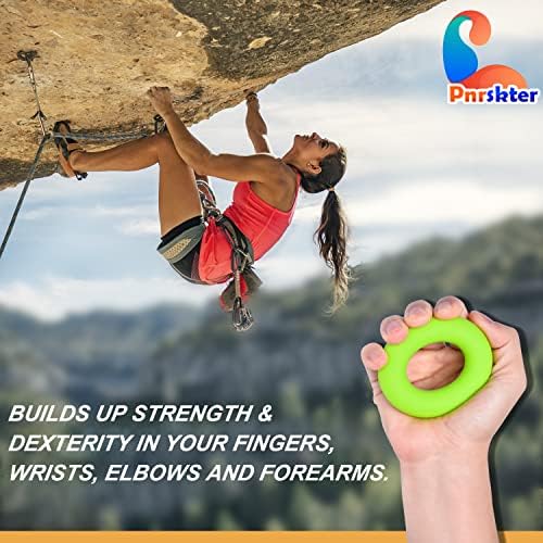 Hand Grip Strengthener, Finger Exerciser, Grip Strength Trainer (6 PCS),New Material,Forearm Grip Workout, Finger Stretcher, Relieve Wrist Pain, Carpal Tunnel