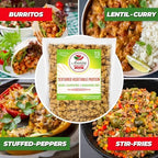 Textured Vegetable Protein (TVP), Unflavored, 1 lb. Bag, Natural Plant Based Vegan Protein Chunks, Non-GMO and Gluten Free Crumbles, Cholesterol Free by Amazing Chiles