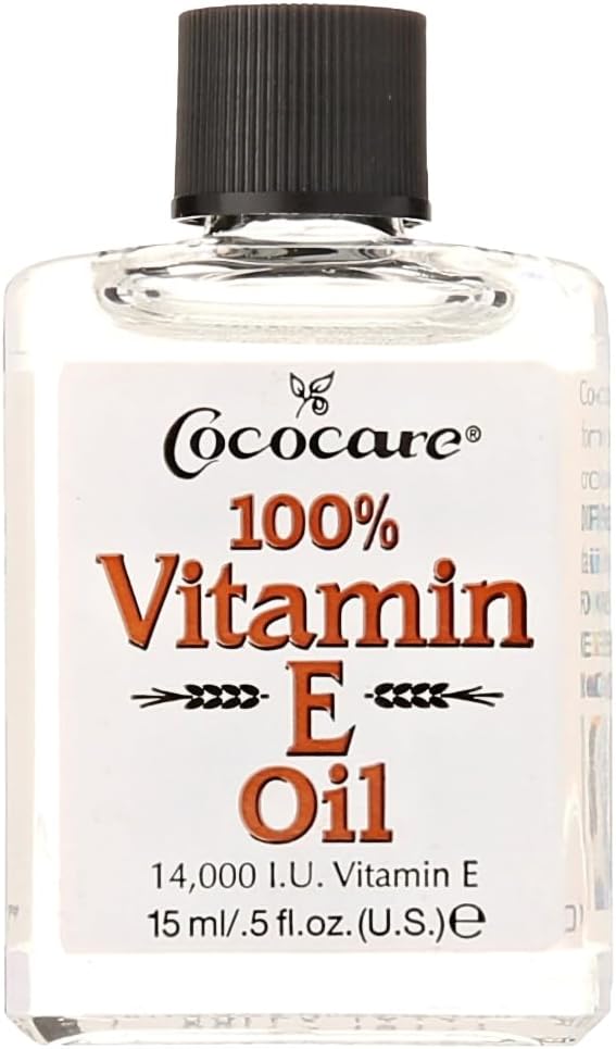 COCOCARE 100% Vitamin E Oil, 14000 I.U., 0.5 Fl Oz - Skin Moisturizer & Antioxidant Protection