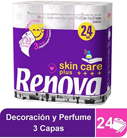 Renova Skin Care Plus Perfumed Toilet Paper -24 Rolls