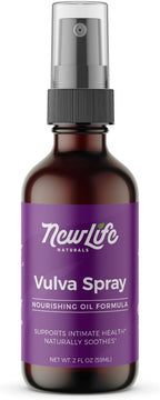 NewLife Naturals Feminine Spray Vaginal Moisturizer for Dryness Itching Irritation PH Menopause Support with Olive Oil, Lemongrass and More - 2 oz