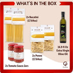 Gusta Pasta Gift Basket in Deluxe Packaging - Made in Italy - Healthy Holiday Basket Gift for Men, Birthdays, Families, Parties, Housewarming, Client Thank You & Sympathy
