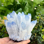 Natural Blue Crystal Cluster, 300-400g, Decorative Mineral Specimen for Home and Office, Healing Crystal Decor, Feng Shui Stone, Unique Desk Ornament & Spiritual Gift