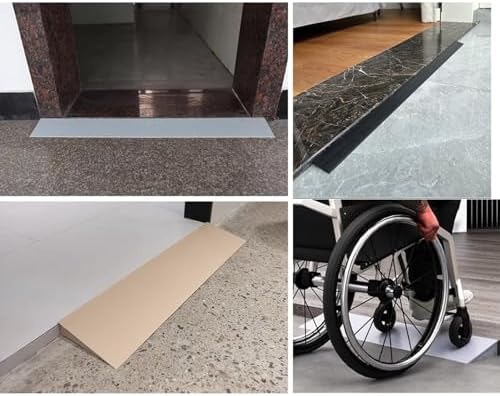 100cm Ramp Mat for Thresholds, Indoor Plastic Ramp Mat for Step Transition, Suitable for Robot Vacuums/Floor Scrubbers.(Gray,100 * 18 * 3cm)