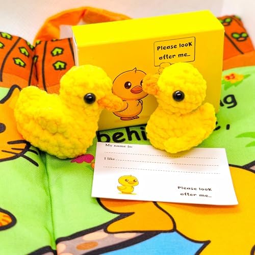 Mini Duck Crochet Gift for Easter Basket Stuffers Teen Girls Boys Thank You Gifts for Ideas Boss Teacher Nurse Employee