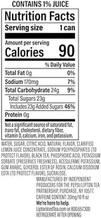 Lipton Fusions, Strawberry Lemonade & Iced Tea, 16 Fl Oz Cans (Pack of 12)