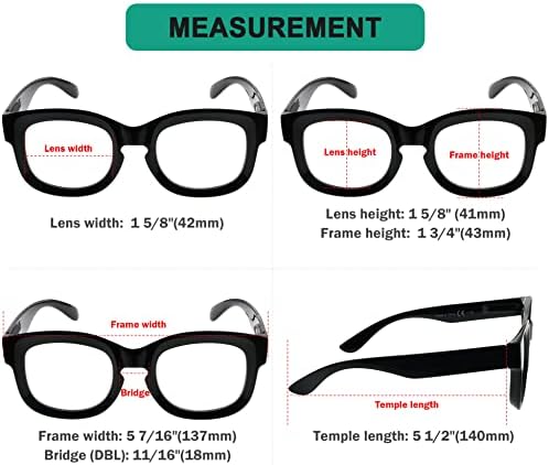 Eyekepper Large Frame Glasses for Women Reading - Oversize Reading Eyeglasses Readers - Black +1.75